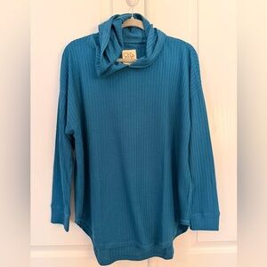 CHASER XL Teal Thermal Drop Shoulder Hoodie